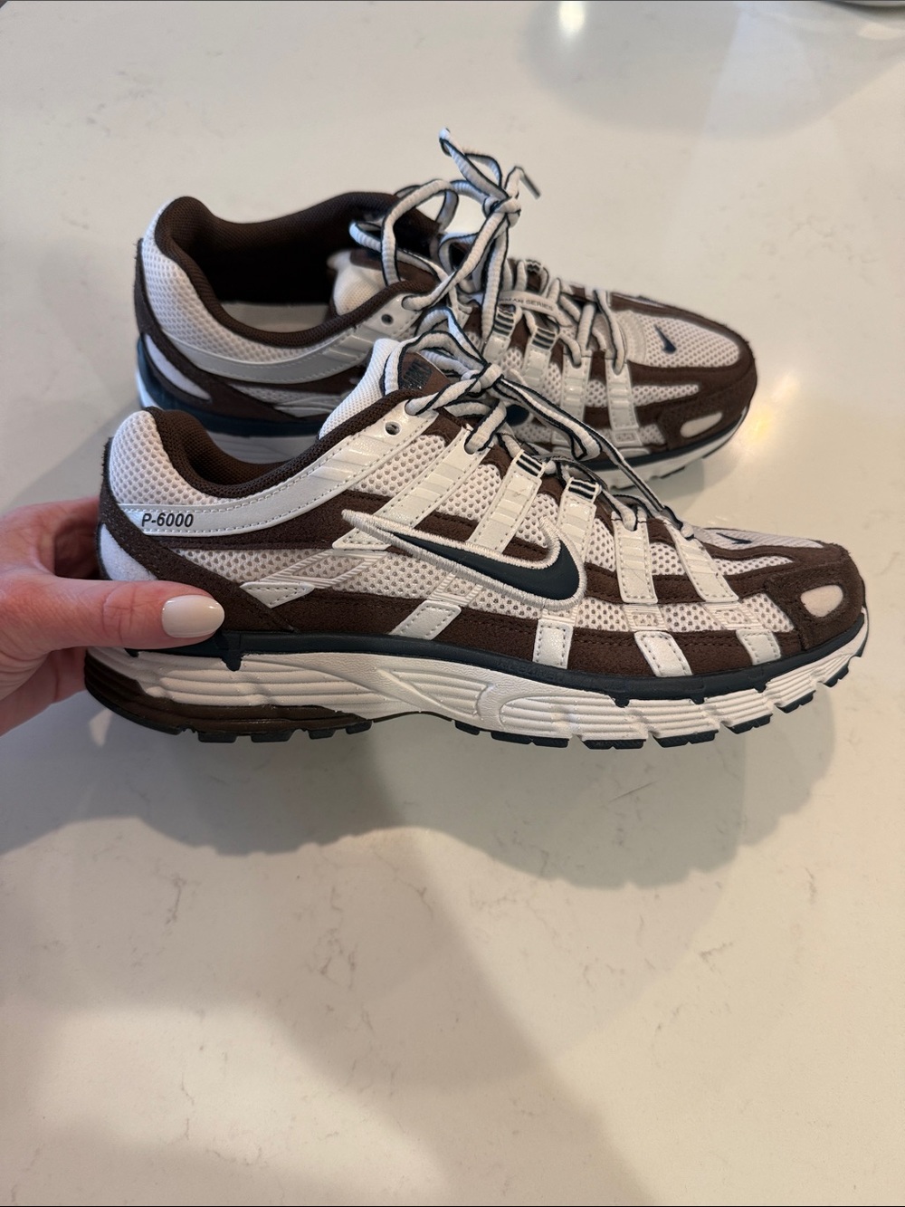 Nike P-6000 Sneakers Women’s Size 6.5 Brown White Running Shoes
